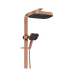 Kuro Deluxe Twin Shower Soft Square Head in Brushed Copper