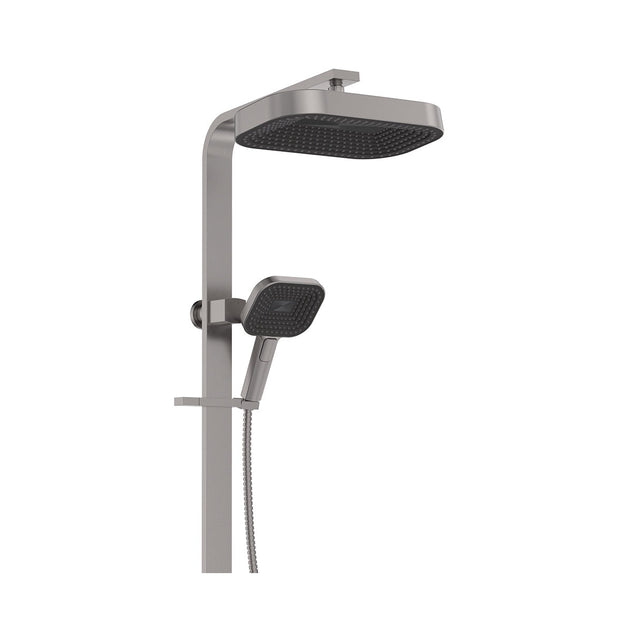 Kuro Deluxe Twin Shower Soft Square Head in Gun Metal