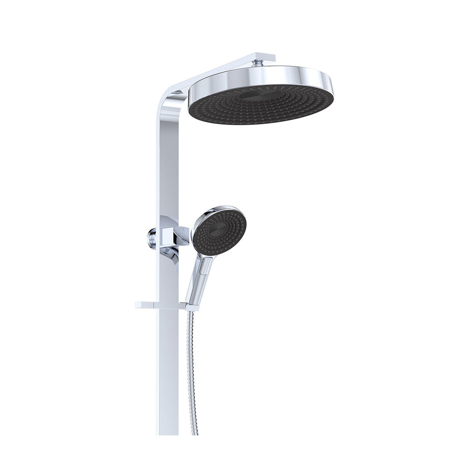 Kuro Deluxe Twin Shower Round Head in Chrome