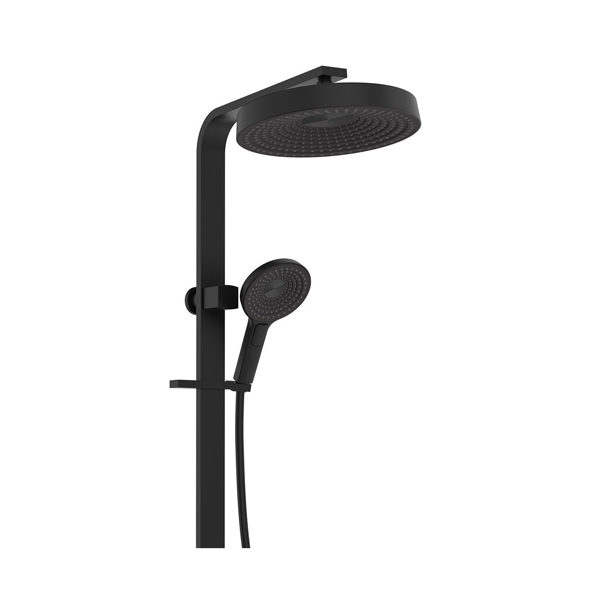 Kuro Deluxe Twin Shower Round Head in Matte Black