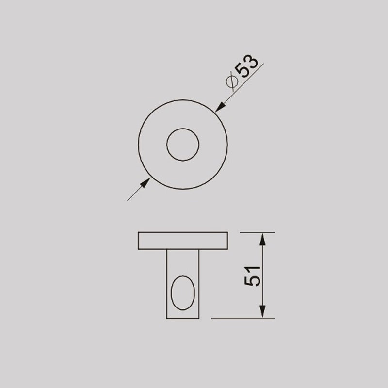 Zenmo Jess Single Robe Hook line drawing