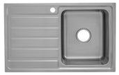 Ikon Seto Single Bowl Single Drainer Sink 860mm Right Hand Bowl in Stainless Steel