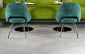 3D Crafted Bardiglio Marble Look Porcelain Tiles in a room setting