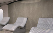 Superb Marble Pietra Taupe Porcelain Tiles in a room setting