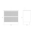 Zenmo Sorrento Floor Standing Vanity 900mm line drawing