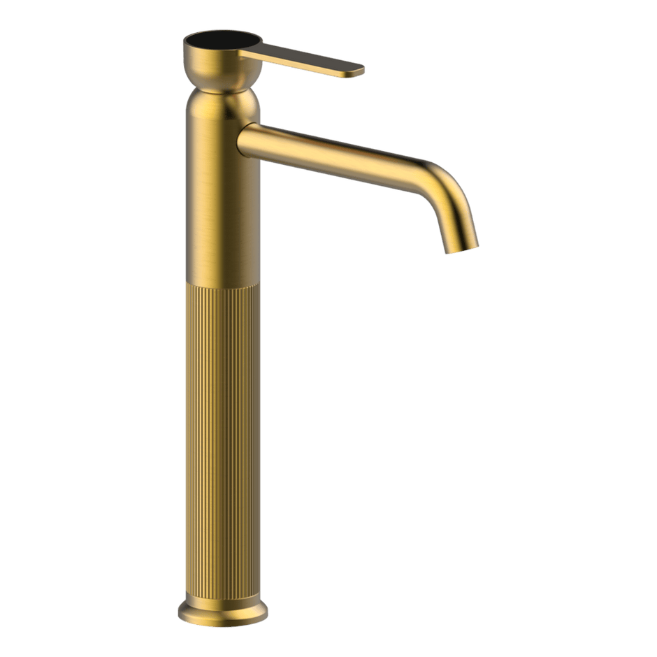 Lumiere High Basin Mixer in Brushed Gold