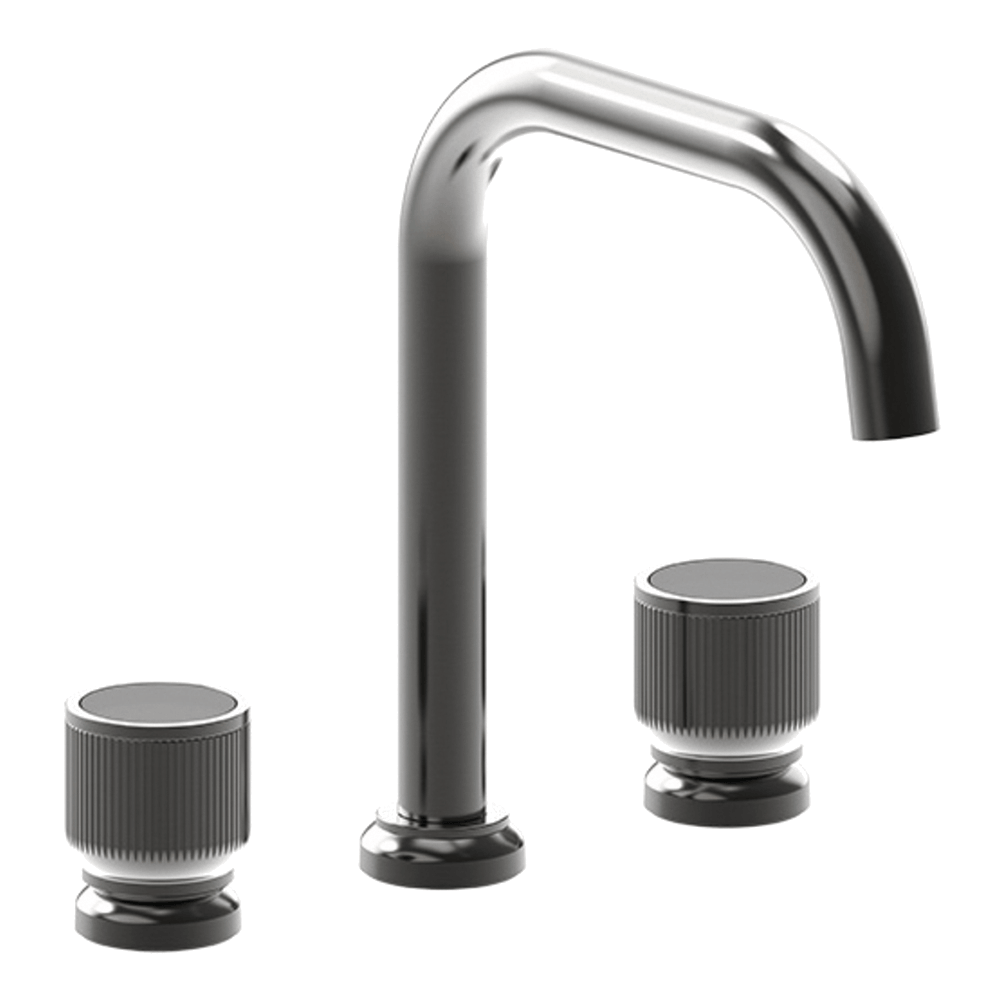 Lumiere Three Piece Basin Set in Black Brushed Nickel