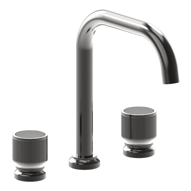 Lumiere Three Piece Basin Set in Black Brushed Nickel