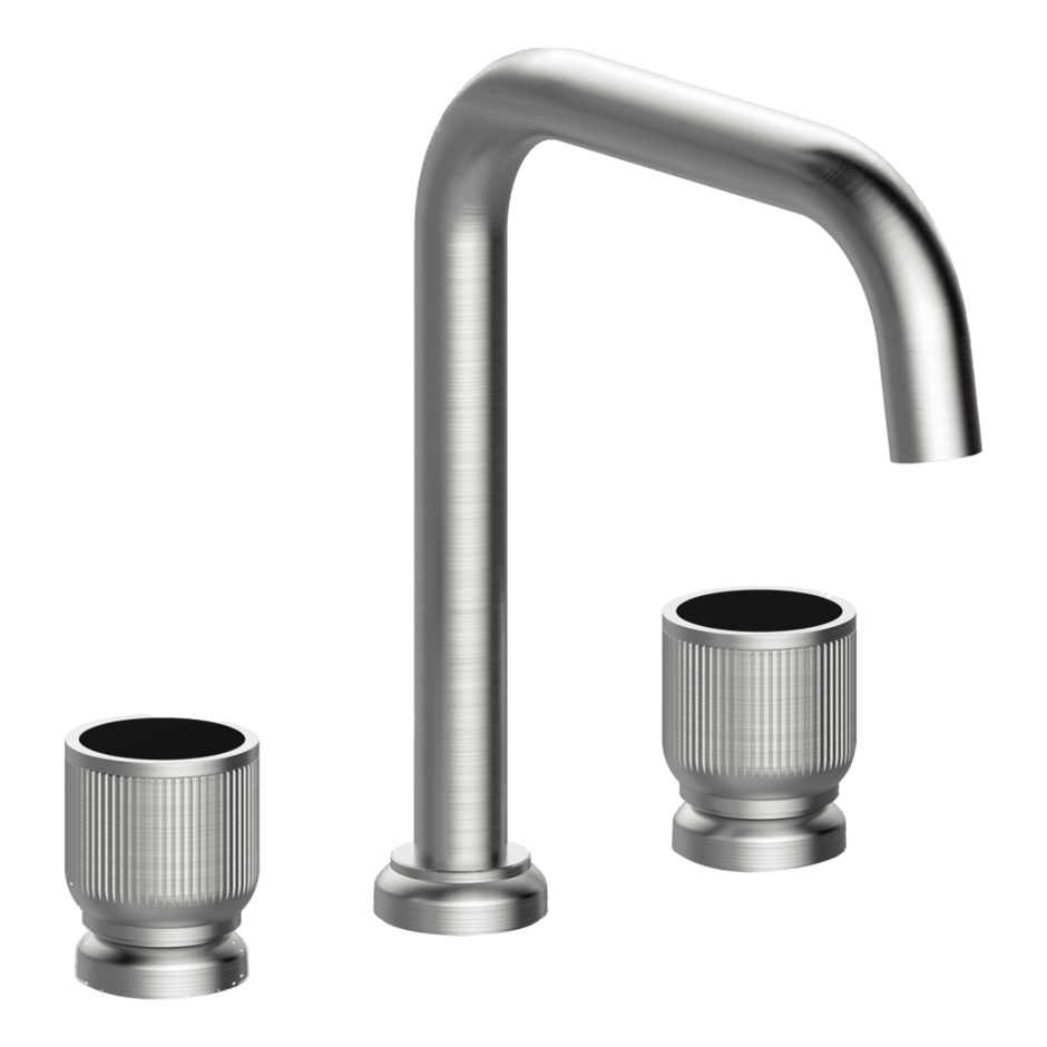 Lumiere Three Piece Basin Set in Brushed Nickel