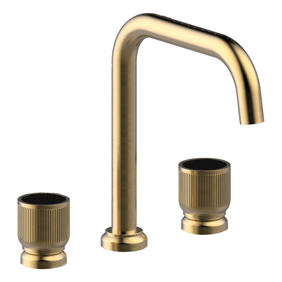 Lumiere Three Piece Basin Set in Light Gold