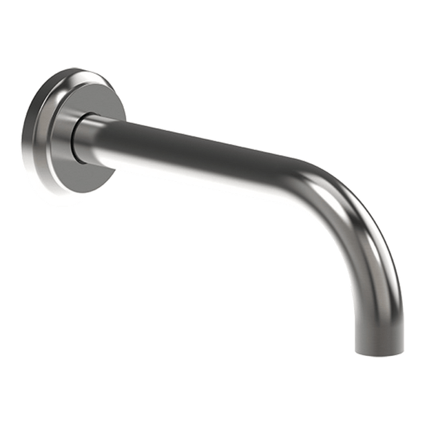 Lumiere Wall Mounted Basin Spout in Black Brushed Nickel