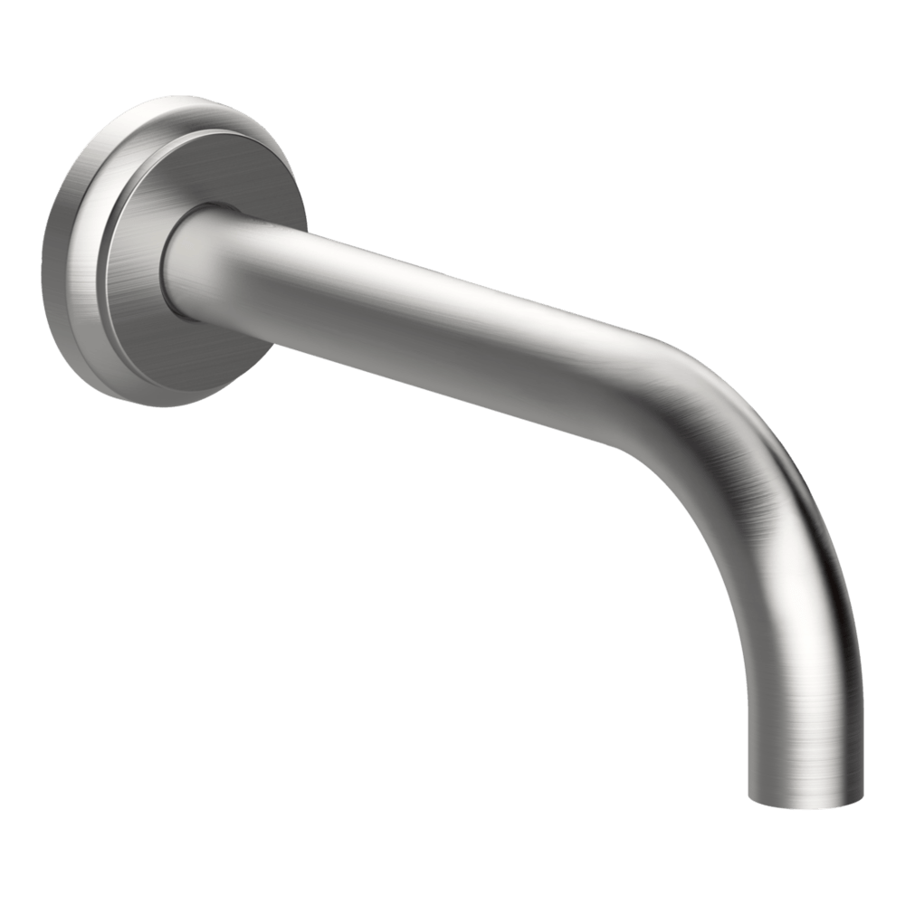 Lumiere Wall Mounted Basin Spout in Brushed Nickel