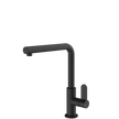 Gessi Helium Right Angle Round Swivel Mixer in Matte Black
