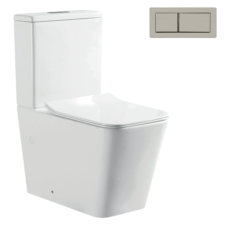 Zenmo Acqua-II Toilet Suite in Brushed Nickel