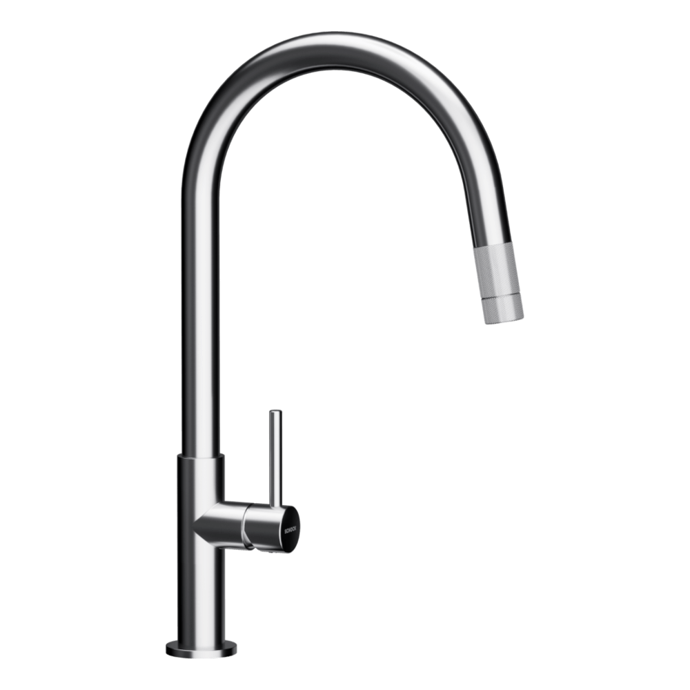 Schock Talia Pull Out with Jet Spray Function Kitchen Mixer in Stainless Steel