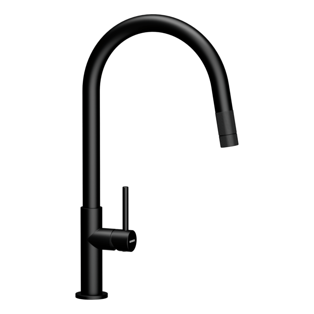 Schock Talia Pull Out with Jet Spray Function Kitchen Mixer in Black
