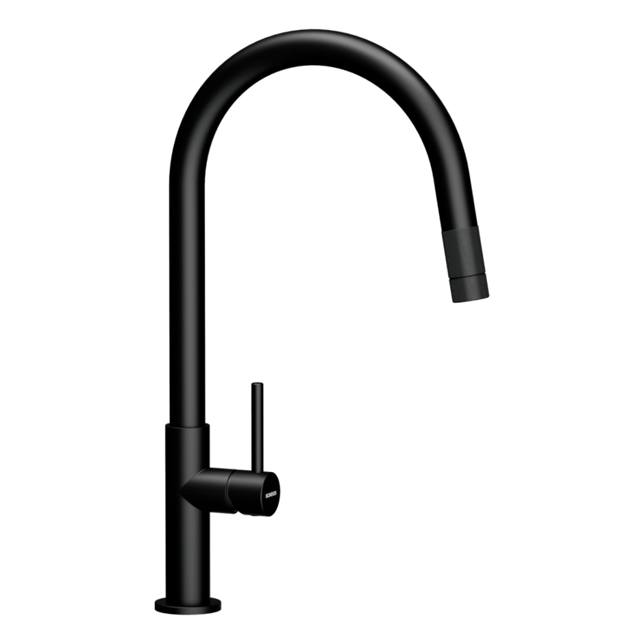 Schock Talia Pull Out with Jet Spray Function Kitchen Mixer in Black
