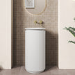 Civaro Floor Standing Matte White Pillar Cabinet 420mm