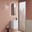 Mini Hartelle Fluted Wall Hung Matte White Cabinet