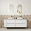 Ramee Fluted Wall Hung Matte White 1800mm