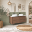 Venetta Framed Wall Hung Walnut 1500mm