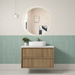 Aulic Venetta Fluted Framed Wall Hung Harvest Oak 900mm wall hung vanity