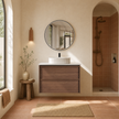 Venetta Framed Wall Hung Walnut 900mm