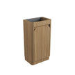 Aulic Mini Hartelle Fluted Floor Standing Harvest Oak Cabinet space saver vanity