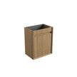 Aulic Mini Ravia Fluted Wall Hung Harvest Oak Cabinet space saver vanity