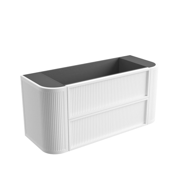 Ramee Fluted Wall Hung Matte White 1200mm