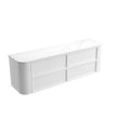 Ramee Fluted Wall Hung Matte White 1800mm