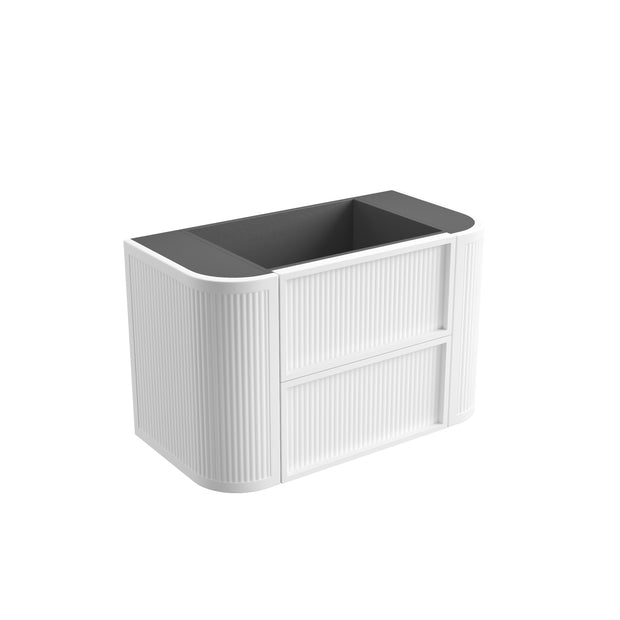 Ramee Fluted Wall Hung Matte White 900mm