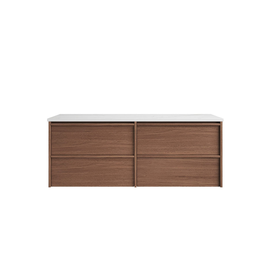 Venetta Framed Wall Hung Walnut 1500mm