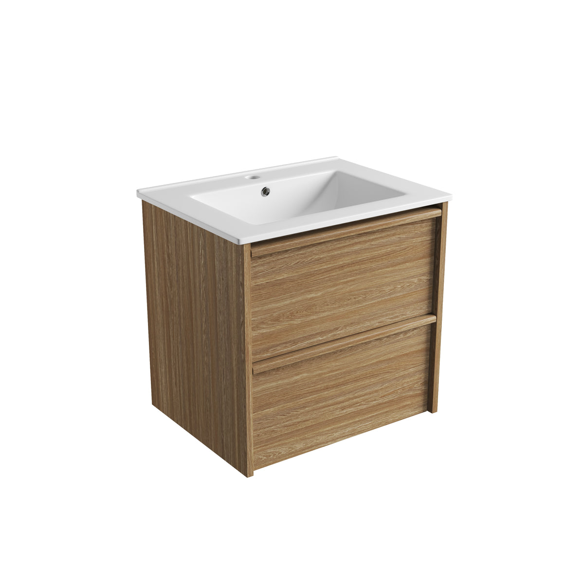 Aulic Venetta Framed Wall Hung Harvest Oak 600mm wall hung vanity