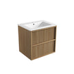 Aulic Venetta Fluted Framed Wall Hung Harvest Oak 600mm wall hung vanity