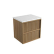 Aulic Venetta Fluted Framed Wall Hung Harvest Oak 600mm wall hung vanity