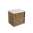Aulic Venetta Fluted Framed Wall Hung Harvest Oak 600mm wall hung vanity