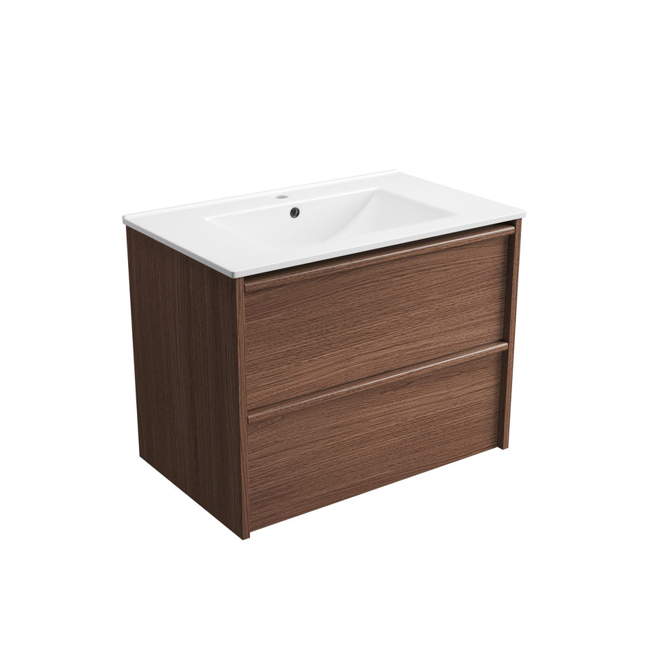 Venetta Framed Wall Hung Walnut 750mm