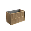 Aulic Venetta Fluted Framed Wall Hung Harvest Oak 900mm wall hung vanity