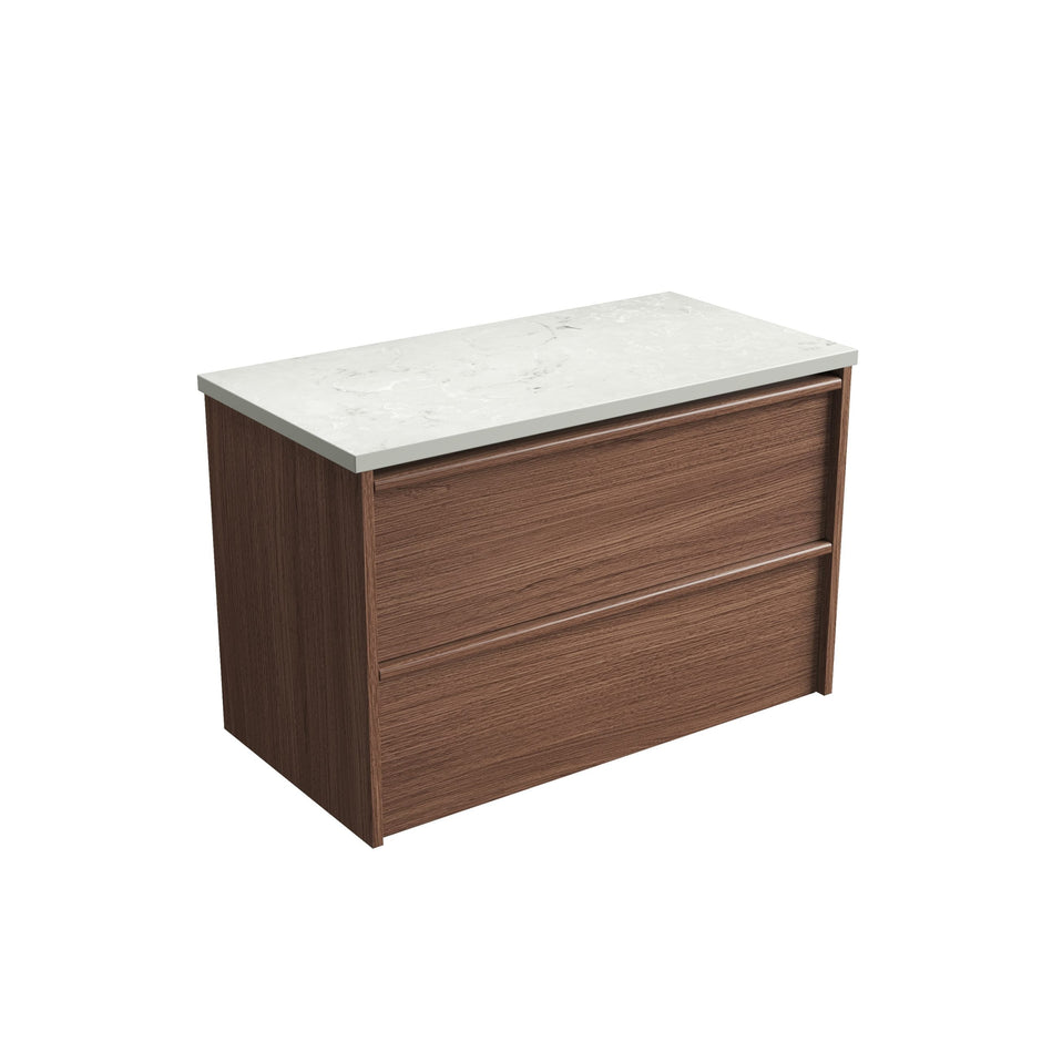 Venetta Framed Wall Hung Walnut 900mm