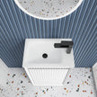 Mini Ravia Fluted Floor Standing Matte White Cabinet