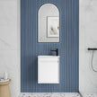 Mini Ravia Fluted Wall Hung Matte White Cabinet