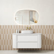 Ramee Fluted Wall Hung Matte White 1200mm