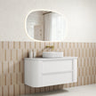 Ramee Fluted Wall Hung Matte White 1200mm