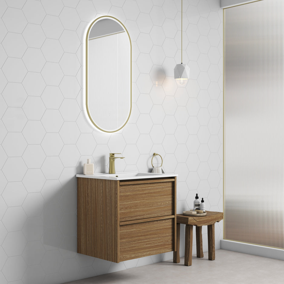 Venetta Framed Wall Hung Harvest Oak 600mm