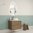 Venetta Fluted Framed Wall Hung Harvest Oak 750mm