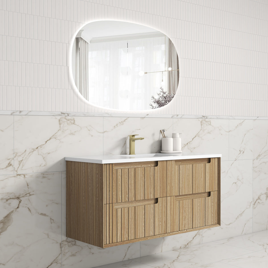 Voulari Framed Wall Hung Harvest Oak 1200mm