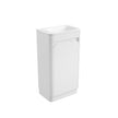 Mini Hartelle Fluted Floor Standing Matte White Cabinet