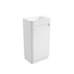 Mini Hartelle Fluted Floor Standing Matte White Cabinet