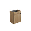 Mini Hartelle Fluted Wall Hung Harvest Oak Cabinet